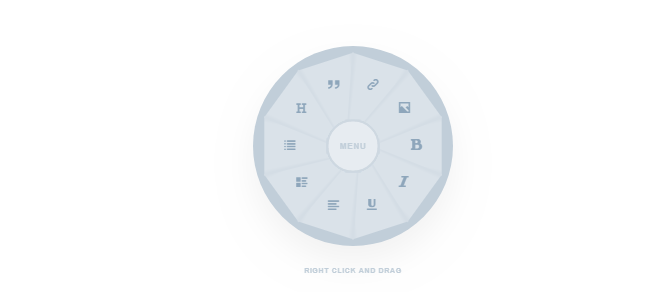 Round  shape menu