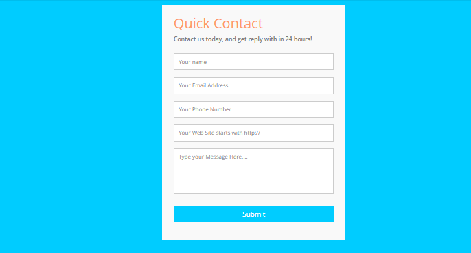 contact form