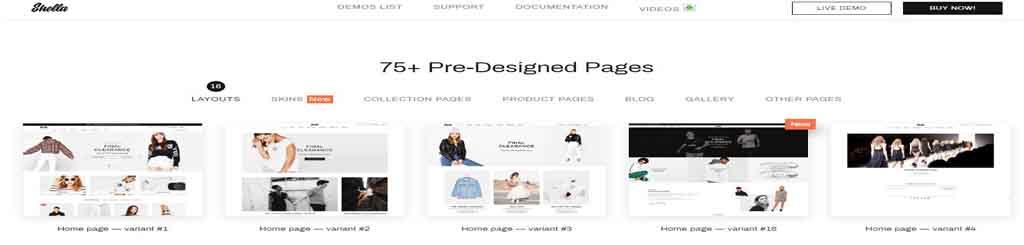 seventy five template pre design