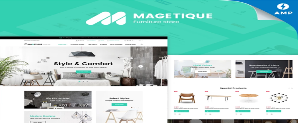 wood furniture theme and template