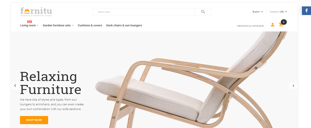 Relaxing chair sell theme magento