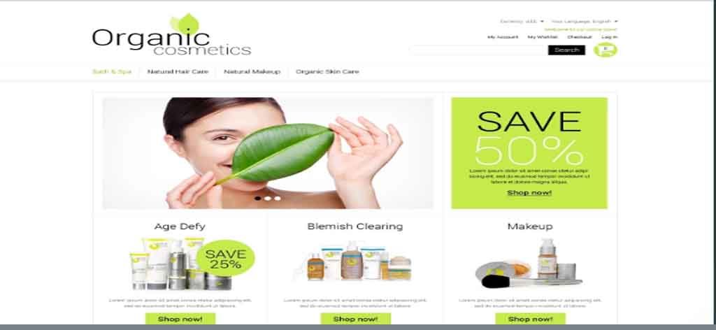 Organic Cosmetics Magento Theme