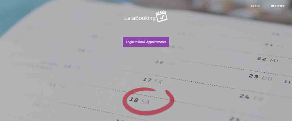 laravel online booking system