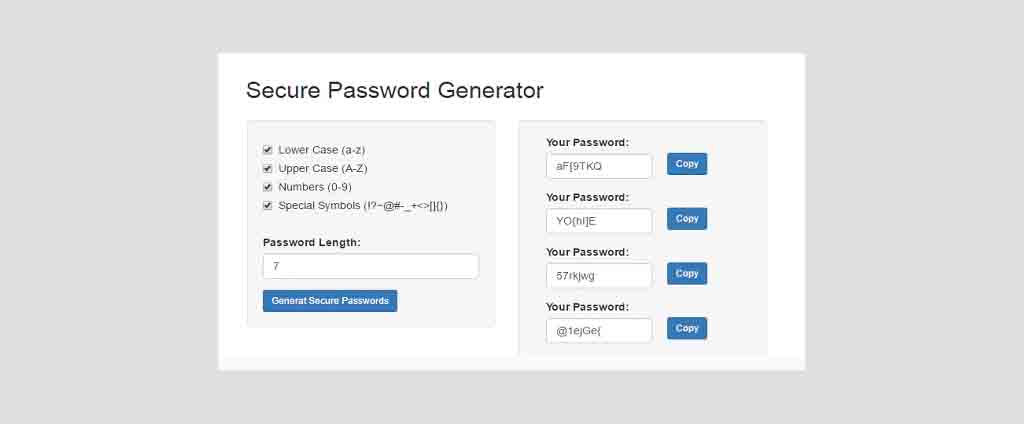 Secure Password Generator