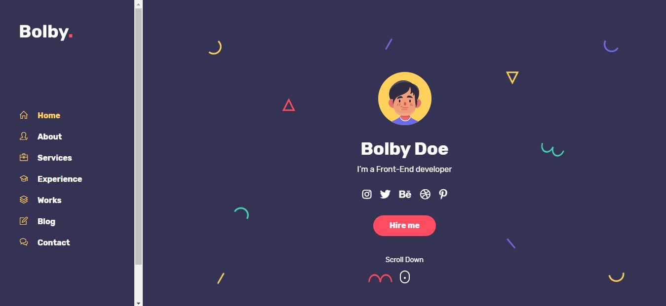 bolby doe developer and designer protfolio theme