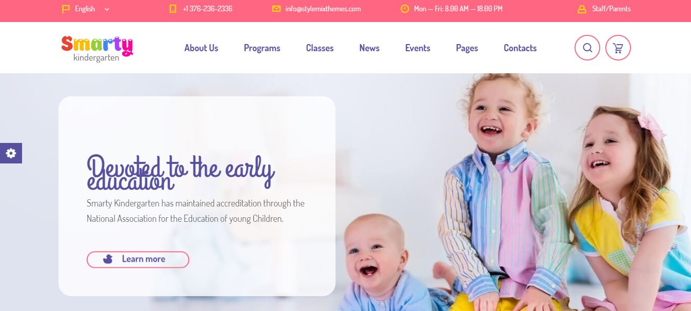 smarty kindergarten wordpress theme