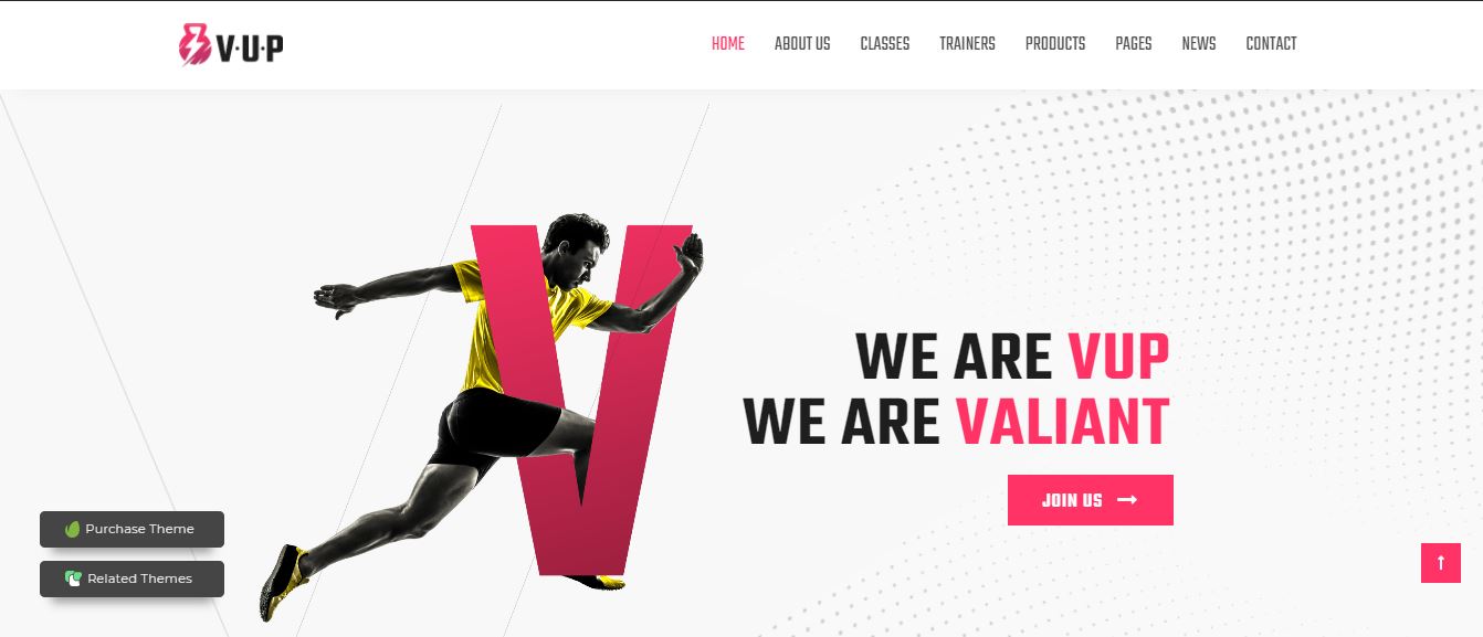 WordPress theme for fitness cente