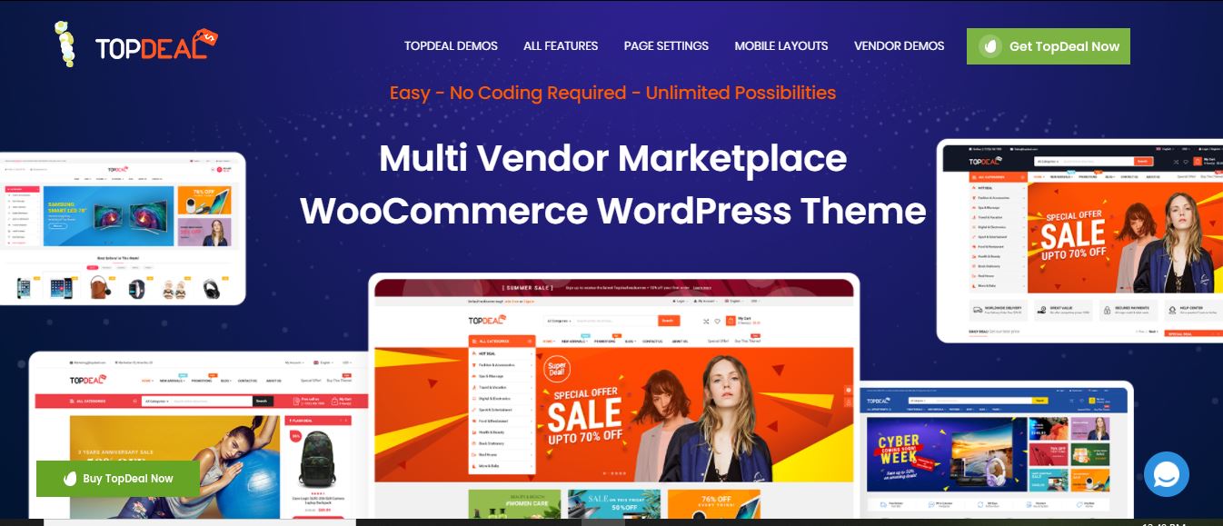 TopDeal - Multi Vendor Marketplace WooCommerce WordPress Theme