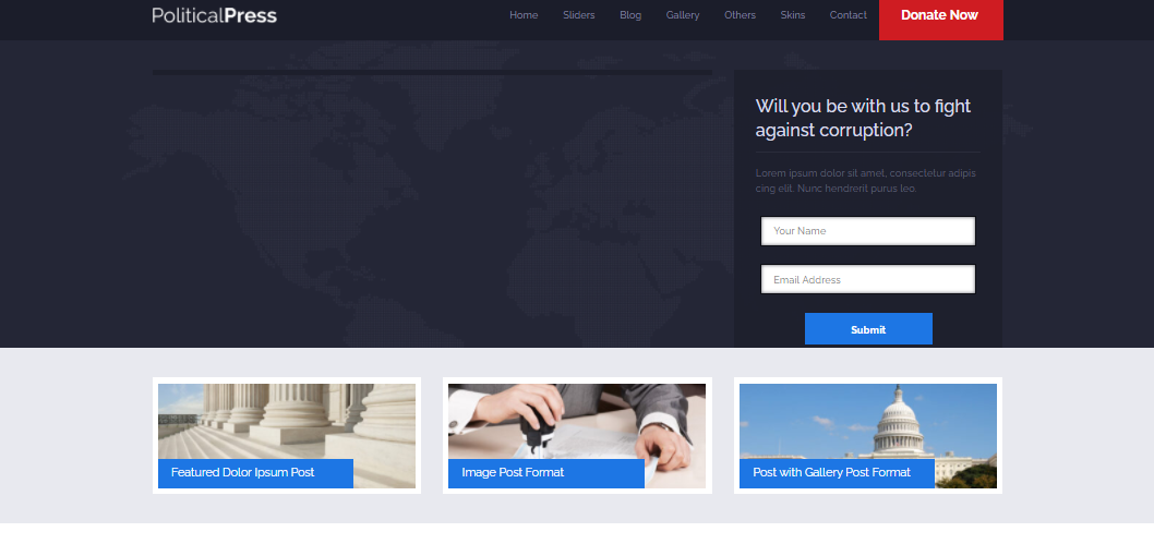 Political Press wordpress theme